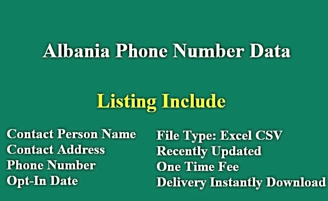 阿尔巴尼亚电话号码列表