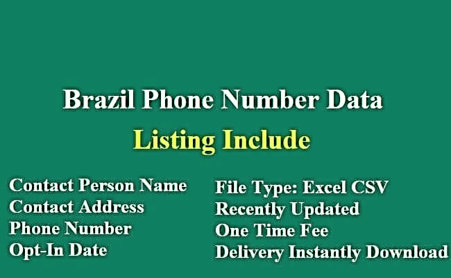 巴西电话号码列表​