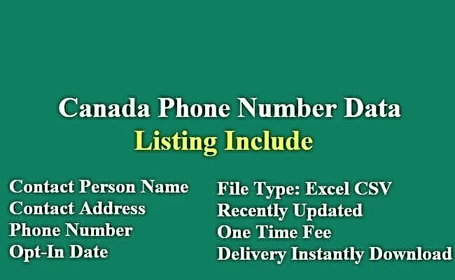加拿大电话号码列表
