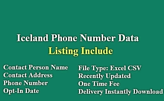 冰岛 电话号码列表
