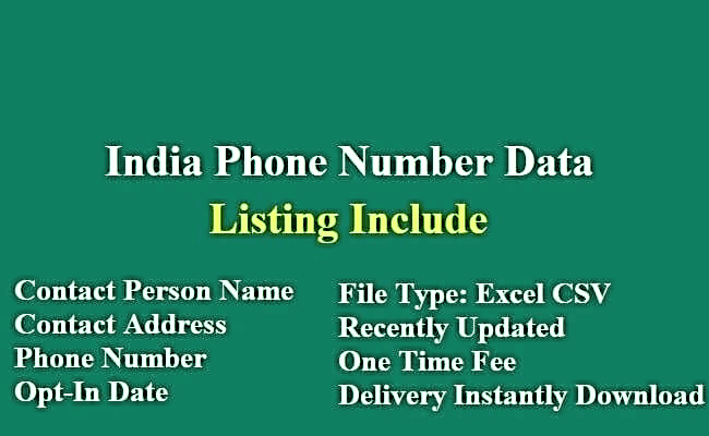 印度电话号码列表​