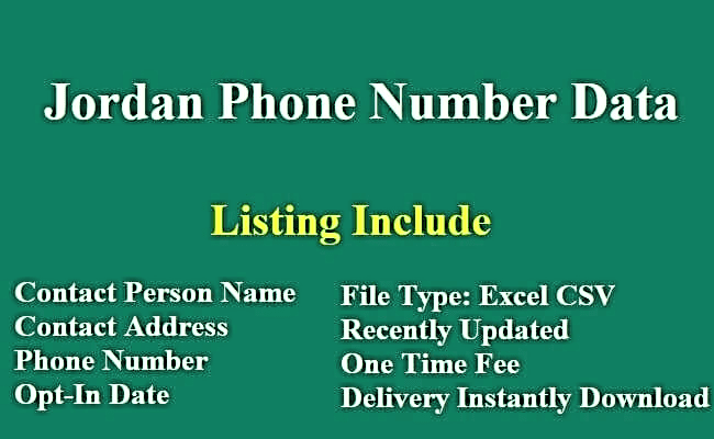 约旦 电话号码列表​