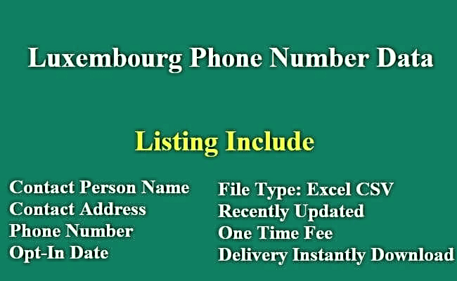 卢森堡 电话号码列表