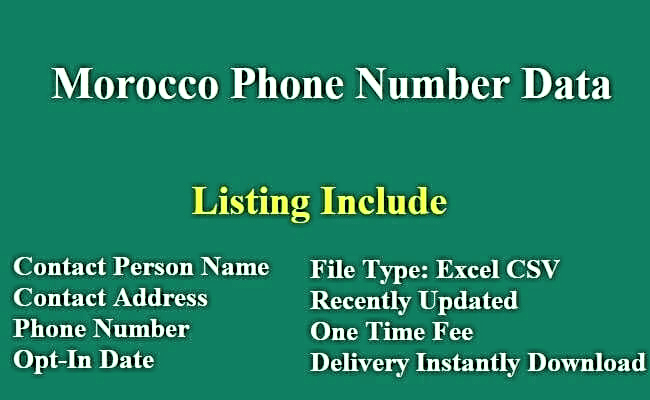 摩洛哥 电话号码列表