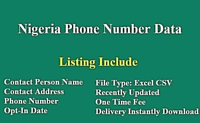 尼日利亚 电话号码列表