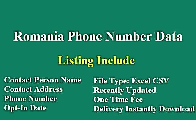 罗马尼亚 电话号码列表