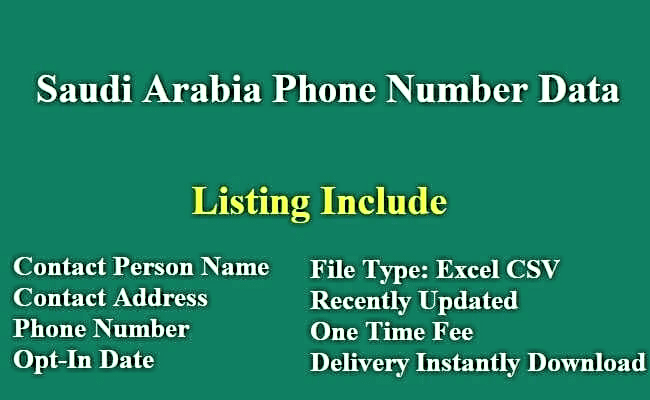 沙特阿拉伯电话号码列表​