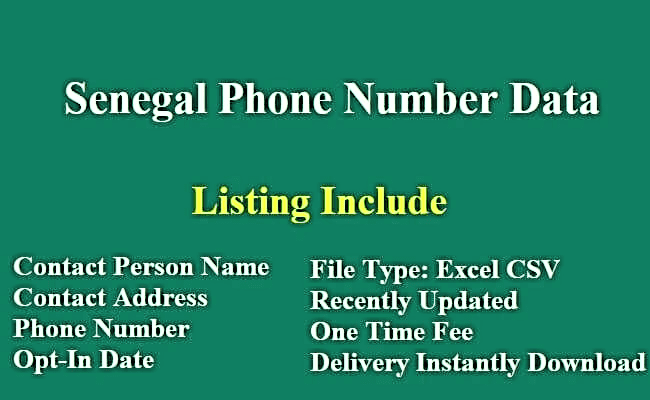 塞内加尔 电话号码列表