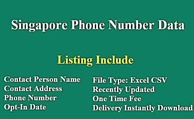 新加坡电话号码列表​