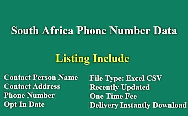 南非电话号码列表​
