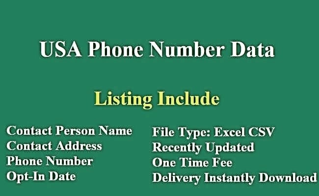 美国电话号码列表​