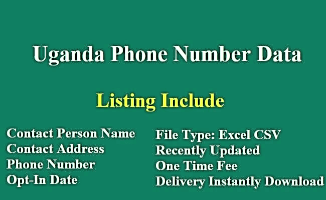 乌干达 电话号码列表​