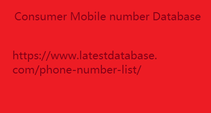 Consumer Mobile number Database